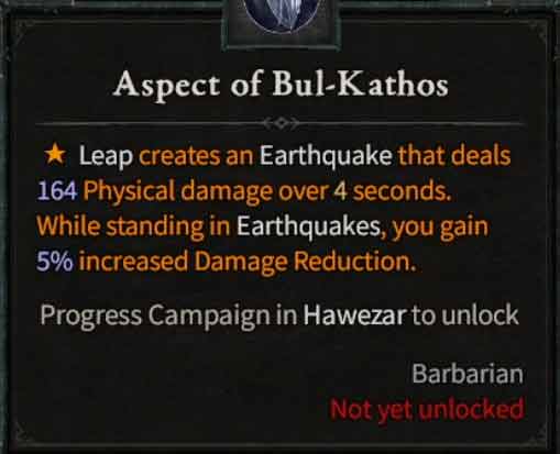 Aspect of Bul-Kathos: The Key to Your Diablo 4 Adventure