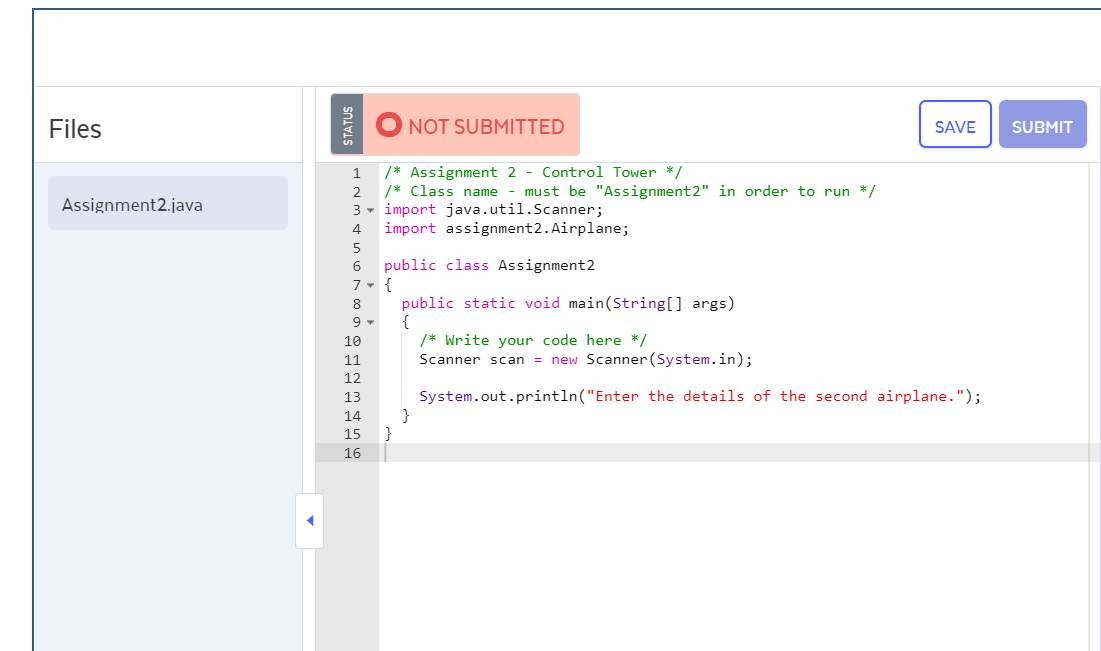 Assignment 2 Control Tower: Solve the Problems and Improve Your Experience