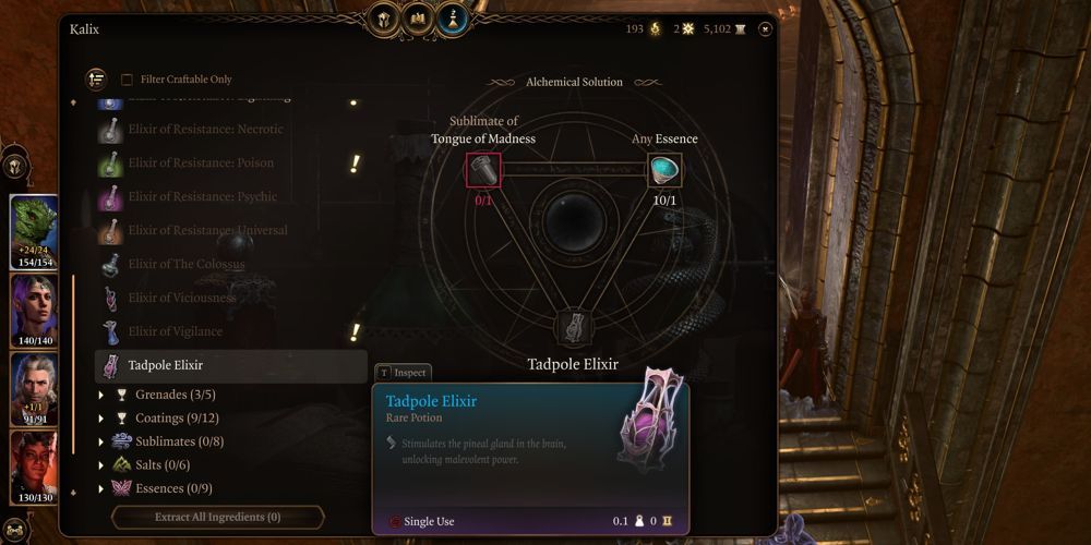 Baldur's Gate 3 Tadpole Elixir: What It Is and How to Handle It