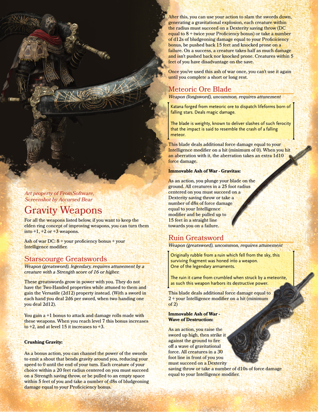 All Gravity Weapons Elden Ring: The Ultimate Guide