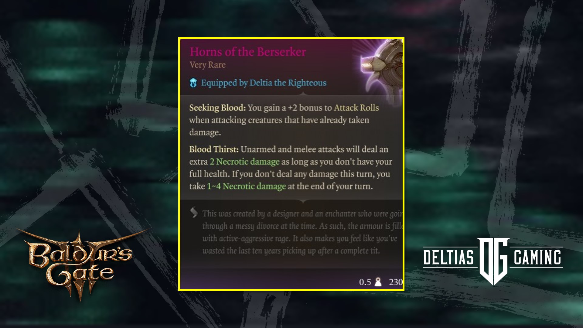 Baldur's Gate 3 Horns of the Berserker: A Guide to the Wild Ride