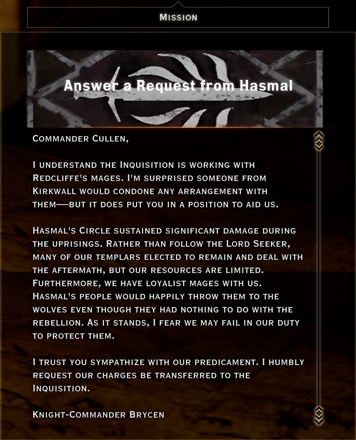 Answer a Request from Hasmal: A Guide to Solving the Mystery in Your Game